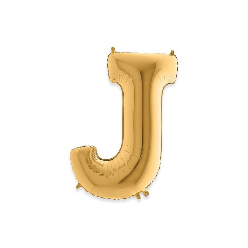 PALLONE MYLAR LETTERA J 102cm 40 GOLD