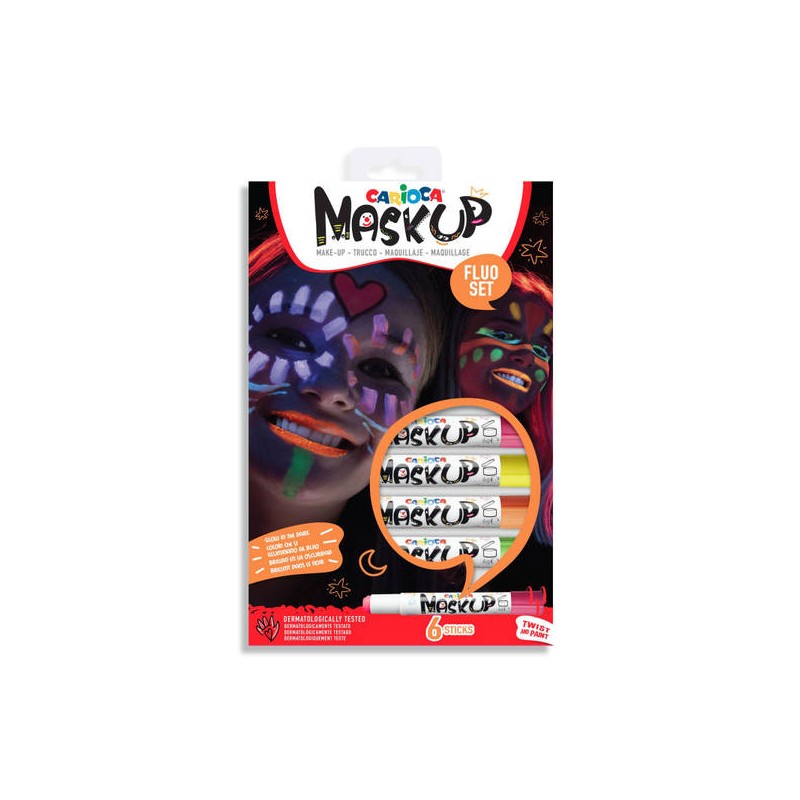 MASK-UP CARIOCA NEON SET 6pz