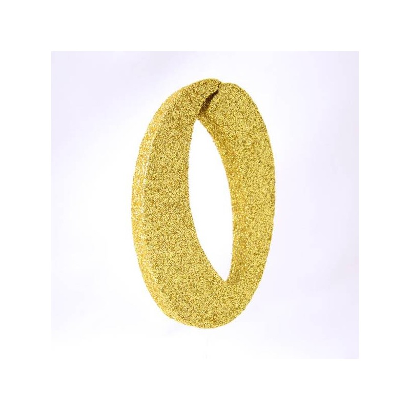 NUMERO POLISTIROLO GLITTER mm120x90 0 ORO