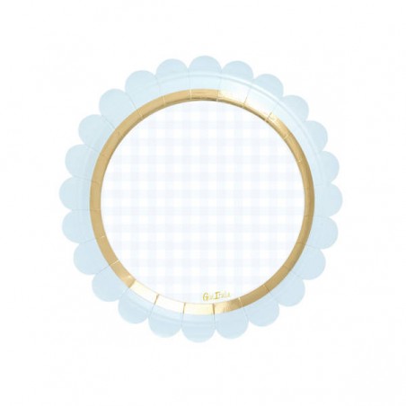 PIATTI BABY CHIC AZZURRO ø18 8pz