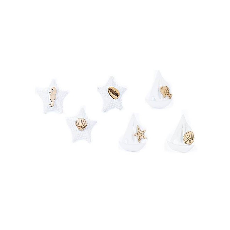 APPLICAZIONE MARE IN GESSO H3,5cm 24pz