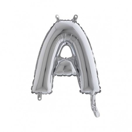 LETTERA A MYLAR SILVER 14 36cm