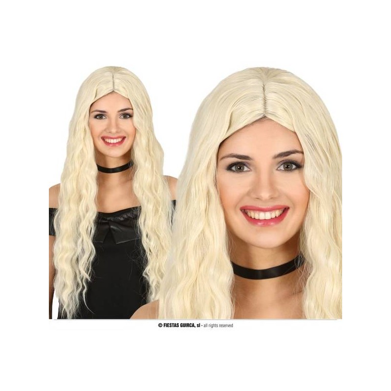PARRUCCA CAPELLI BIONDI MOSSI