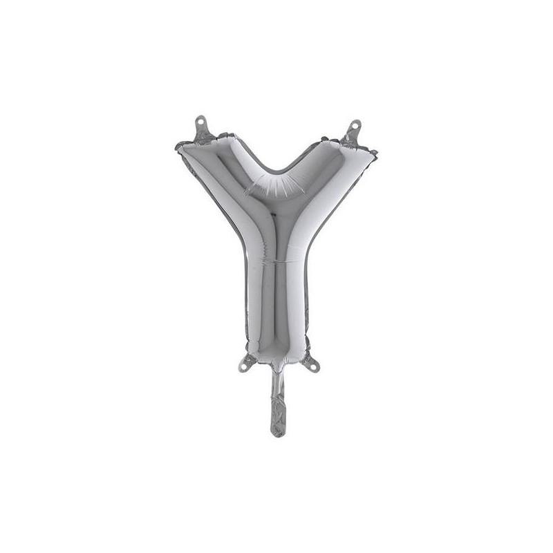 LETTERA Y MYLAR SILVER 14 36cm