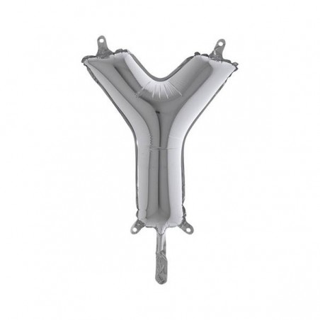 LETTERA Y MYLAR SILVER 14 36cm