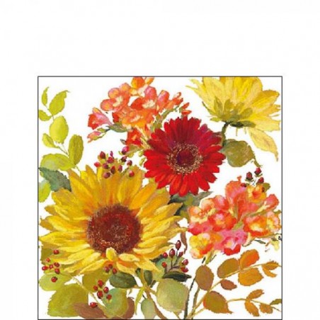 TOVAGLIOLI 25x25 SUNNY FLOWERS CREAM 20pz