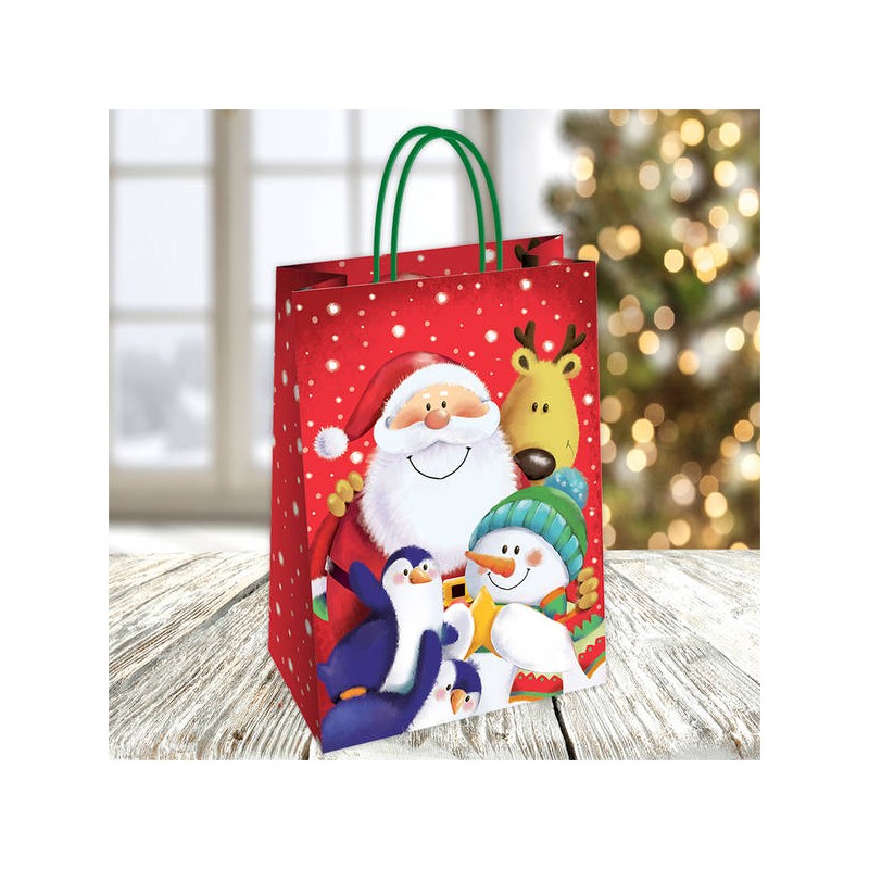 BORSA CARTA NATALE 26+12x35cm LUCCA