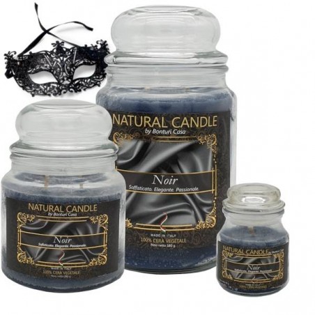 NATURE CANDLE 380gr GIARA 100% CERA VEGETALE NOIR