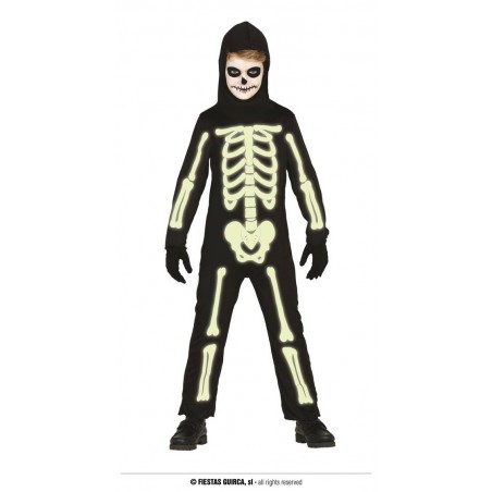 COSTUME SCHELETRO BRILLA NEL BUIO 10-12 anni