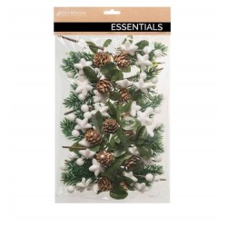 PICKS C/PIGNE E STELLE BIANCHE 17cm IN BUSTA 12pz