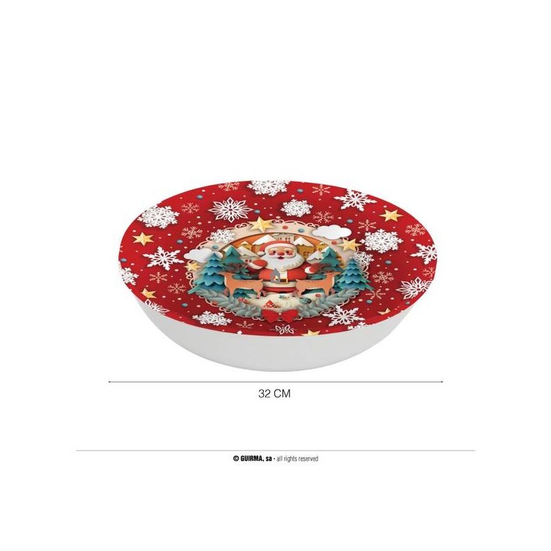 CIOTOLA BABBO NATALE IN PVC Ø32cm