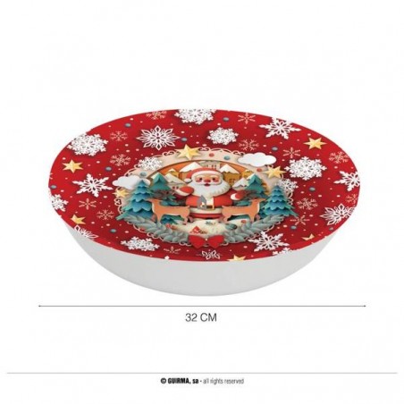 CIOTOLA BABBO NATALE IN PVC Ø32cm