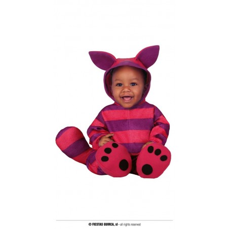 COSTUME BABY GATTO VIOLA 6-12 mesi