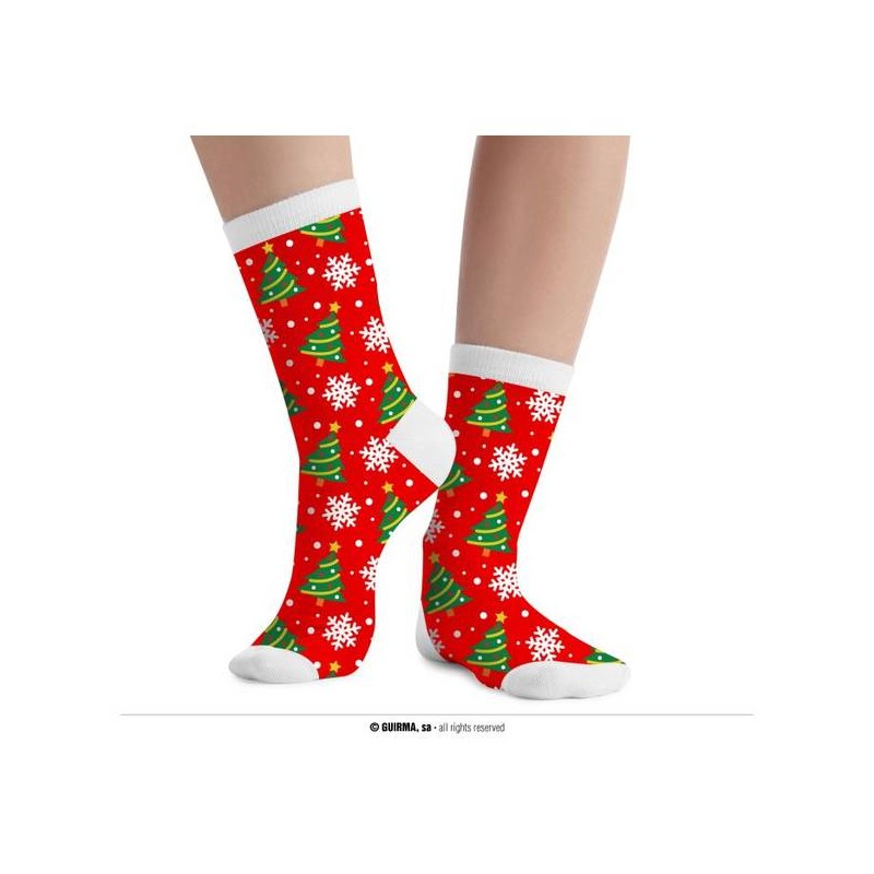 CALZE NATALIZIE ADULTI TG.37-41 ALBERI