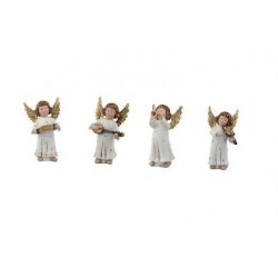 ANGELI 4 SOGG. ORO/BIANCO H.12.5cm