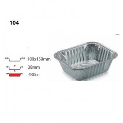 TEGLIA ALLUMINIO 104 1prz 100pz