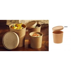 BARATTOLO C/COP KRAFT/PE AVANA ø9,8x10h 470ml 25pz