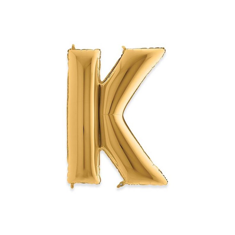 PALLONE MYLAR LETTERA K 102cm 40 GOLD