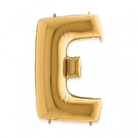 PALLONE MYLAR LETTERA E 102cm 40 GOLD
