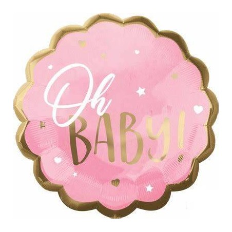 PALLONE MYLAR JUMBO BABY GIRL 22'' 55cm