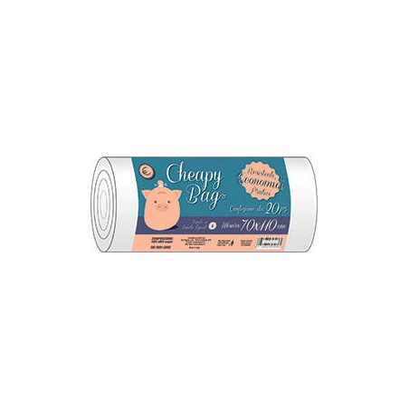 SACCHI NU CHEAPY 70x110cm C/MANIGLIE TRASPARENTI 10pz