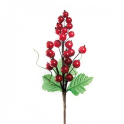 RAMETTO CON BACCHE ROSSE 22cm