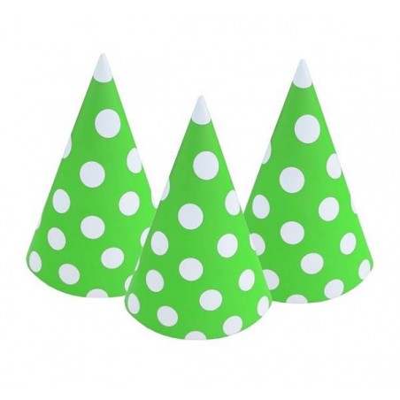 CAPPELLINI PARTY IN CARTA POIS VERDE 6pz