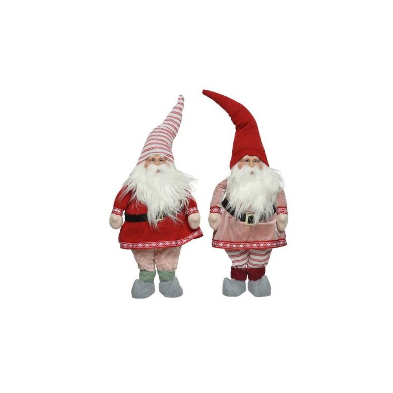 GNOMO IN TESSUTO 2ASS ROSSO/BIANCO H 60cm