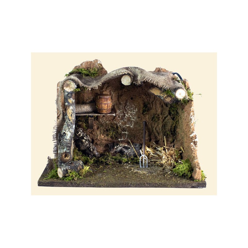 CAPANNA VUOTA CON ATTREZZO 33x18x24cm