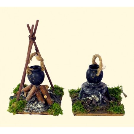 FUOCO CON 2 LED GIALLO/ROSSO TREMOLANTE 6,5x7cm 2 MOD.