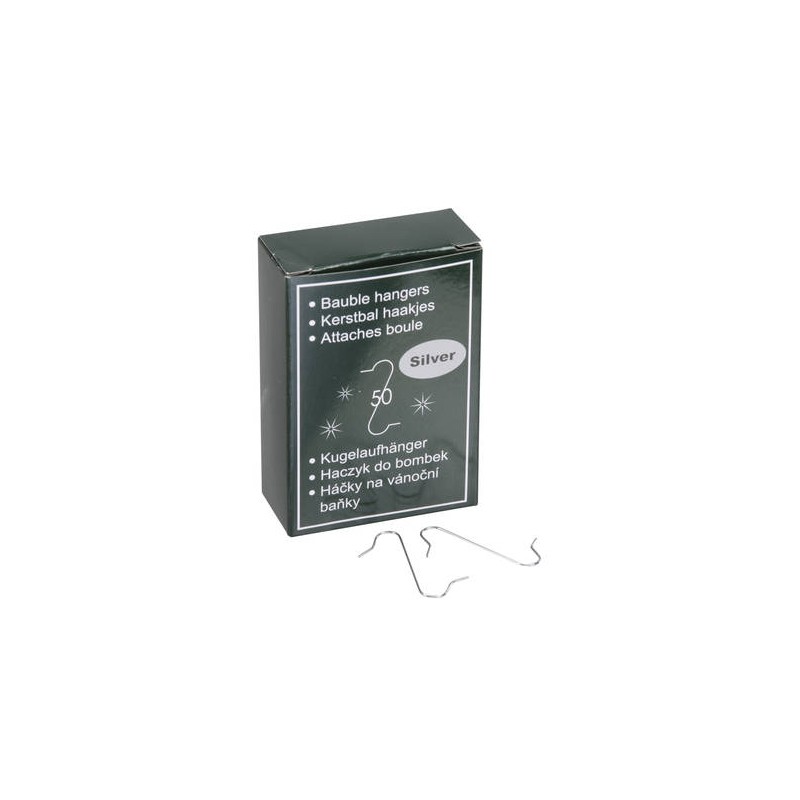 GANCI PER PALLINE 33mm 50pz ARGENTO