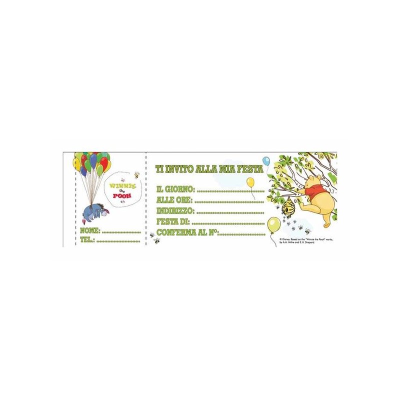 INVITI BLOCCHETTO WINNIE E PIGLET 20pz