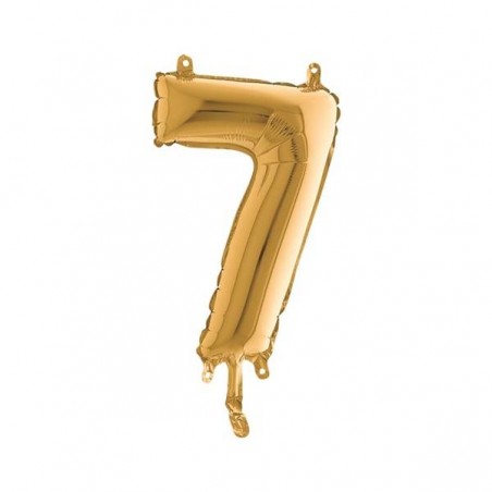PALLONE NUMERO 7 MYLAR 36cm ORO