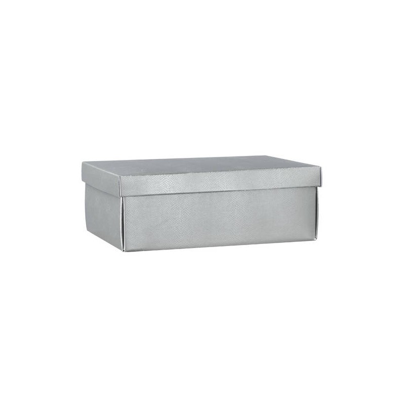 SCATOLA F/COP EASY 38x26x13cm SKIN ARGENTO