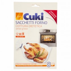 CUKI SACCHETTI FORNO COTTURA DIETETICA 25x38cm 8pz