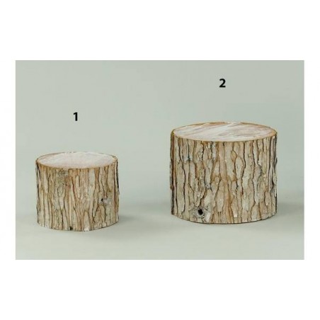 ALZATA TRONCO DI LEGNO ø22x16cm