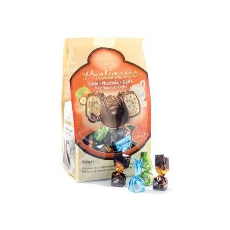 PRALINESSE CIOCCOLATO MISTO LATTE-NOCCIOLA-CAFFE' 1kg CRISPO
