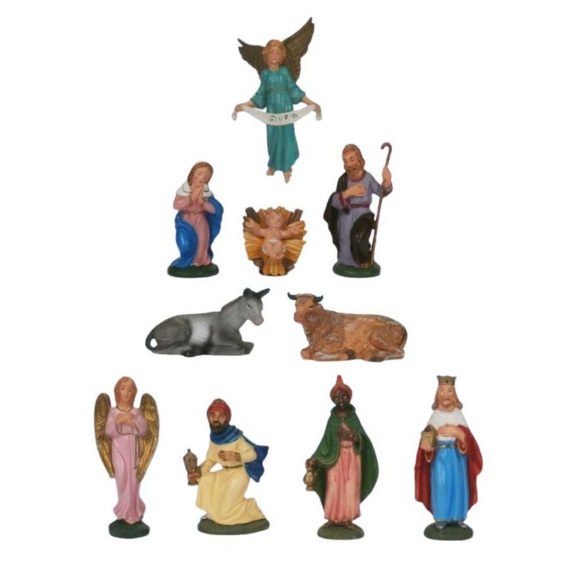 SOGGETTO NATIVITA' PVC 10cm (10 MOD.ASS.TI)