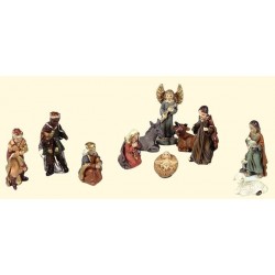NATIVITA' IN RESINA 3,3cm COLOR SOFT SET 11pz