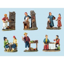 PASTORE DOPPIO IN RESINA 10cm COLOR 6 MOD. 1pz