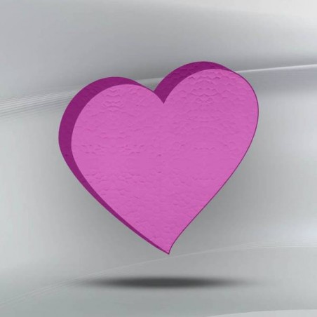 SAGOMA POLISTIROLO PASTELLO CUORE 3cm FUCSIA