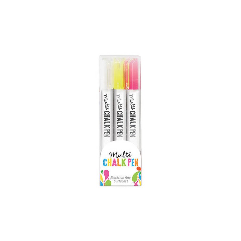 PENNARELLO GESSO STICK CANCELLABILE 3 COL.ASS.TI MULTI CHALK PEN