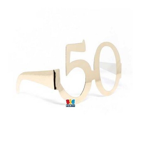 OCCHIALINI IN CARTA 50 ANNI ORO 6pz