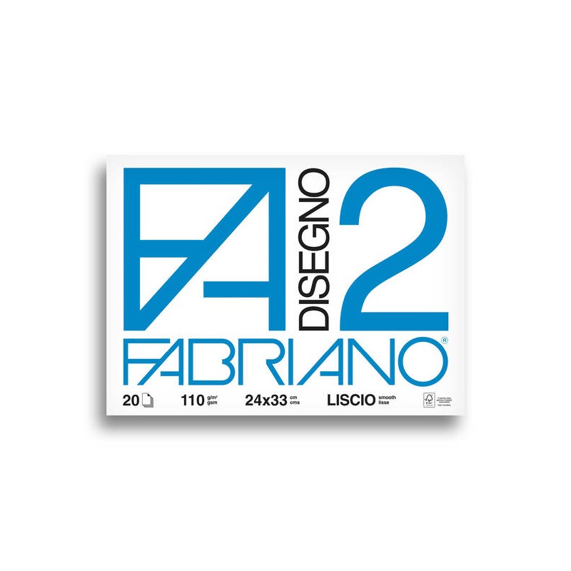 ALBUM FABRIANO C/ANGOLI F2 24x33cm 20fg 110gr LISCIO