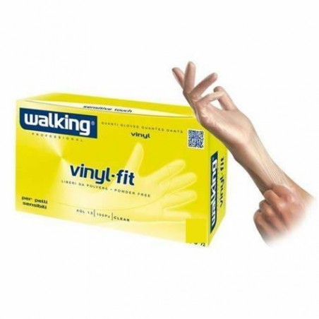GUANTI VINILE VINYL-FIT WALKING SENZA POLVERE TG.S 100pz