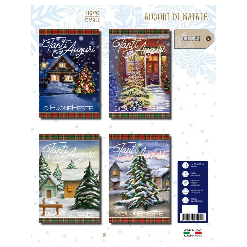 BIGLIETTO AUGURI NATALE 1167/G AUGURI NATALE