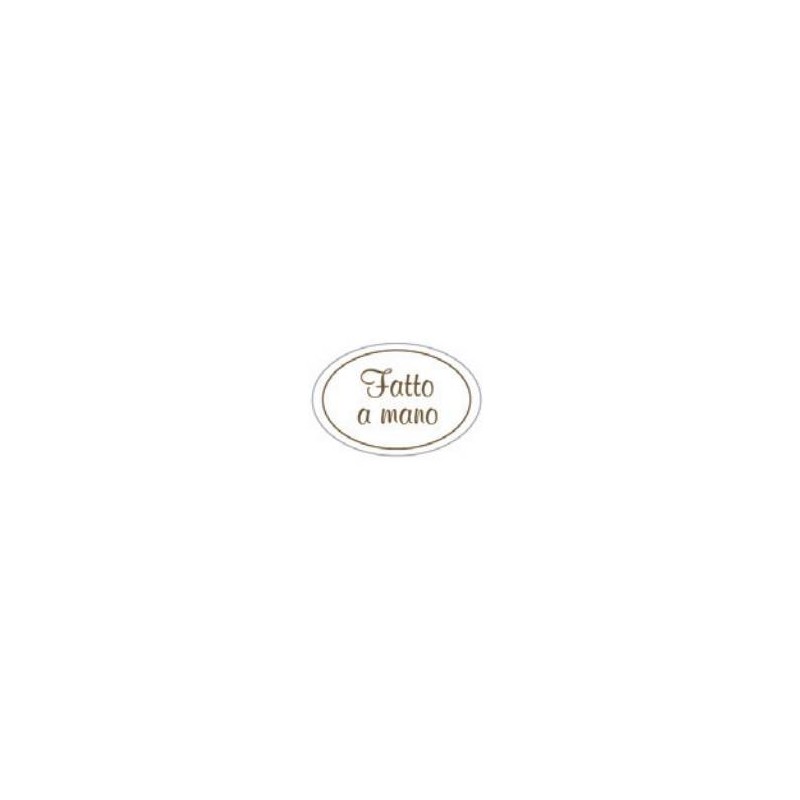 ETICHETTE ADESIVE FATTO A MANO OVALE ø3x2cm 360pz