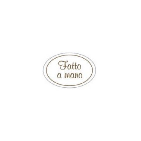 ETICHETTE ADESIVE FATTO A MANO OVALE ø3x2cm 360pz