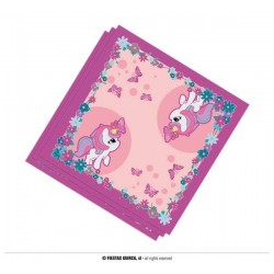 TOVAGLIOLI 33x33 UNICORNO ROSA 20pz