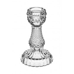 CANDELIERE VETRO WEDDING H.10,5cm ø6,5cm HY-15873